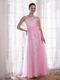 One Shoulder Appliqued Skirt Pink Lady In Prom Party Dress