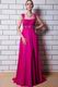 Beautiful Square Neck Magenta Rose Chiffon La Femme Prom Dress