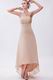 Beautiful Asymmetrical High Low Skirt Bisque Chiffon Prom Dress