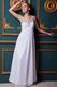 Beautiful One Shoulder Crystals Cross Back White Long Prom Dress