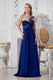 Beautiful One Shoulder Royal Blue Chiffon Prom Party Dress 2014