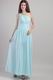 Light Blue Empire One Shoulder Style Prom Dress Pretty