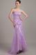 Lilac Mermaid Strapless Ruffled Skirt New Arrival Prom Dress