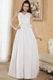 Elegant V-Neck A-line Floor Length Skirt Ivory Prom Dress