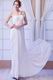 Elegant Ruched Bodice White Chiffon Prom Dress With Split