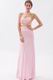 Cross Back Floor Length Skirt Baby Pink Prom Dress By Designer