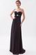 Romantic Sweetheart Black Chiffon Hand made Prom Dress