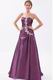 Pretty Medium Orchid Split Skirt Prom Dress With Applique