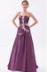 Pretty Medium Orchid Split Skirt Prom Dress With Applique