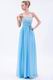 Beautiful Sweetheart Dropped Waist Aqua Party Chiffon Dress