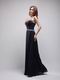 Sweetheart Beaded Column Black Chiffon Designer Prom Dresses