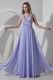 V-Neck Lavender A-line Silhouette Featured 2014 Prom Dresses