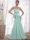 Strapless Court Train Amazing Prom Dresses In Apple Green