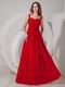 Straps Scarlet Chiffon Long La Prom Dress 2014