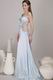 One Shoulder Show Waist Light Blue A Prom Dress Suppliers