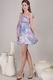 Printed Chiffon Fabric Short Prom Dress Halter Mini Skirt