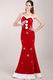 New Arrival White and Red Mermaid 2014 Christmas Prom Dress