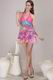 Brand New Top Designers For 2014 Printed Chiffon Prom Dress