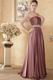 Not Expensive One Shoulder Brown Dress Ready To Prom Party Wear