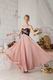 Black Lace Bodice Beautiful Pink Chiffon Prom Dresses