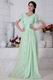 Top Designer V-Neck Skirt Light Green Chiffon Prom Dress With Lace