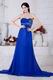Side Zipper Blue La Femme Prom Dresses With Embroidery