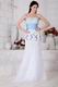 Sweetheart White Organza La Femme Prom Dress With Sequin