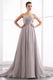 Top Seller Chapel Train Dark Gray Chiffon Formal Celebrity Dress