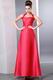 Simple Halter Sweetheart A-line Floor-Length Coral Red Celebrity Dress