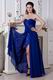 Elegant Sweetheart A-line Royal Blue Chiffon Prom Dress With Split