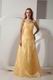 Sweetheart Embroidered Golden Yellow Skirt Prom Dress Elegant