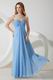 Sweetheart Floor Length Baby Blue Chiffon Prom Dress Shop