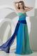 Colorful Chiffon Contrast Color Sweetheart Prom Evening Dress
