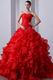 Unique Sweetheart Red Allure Quinceanera Dress By Designer