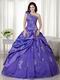 One Shoulder Embroidery Decorate Quinceanera Dress Customized