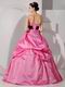 Sweetheart Quinceanea Dress Hot Pink Dress With Black Sash