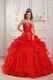 Strapless Scarlet Embroidered Quinceanera Dress In New Jersy