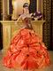 Orange Top 2014 Designer Quinceanera Dress With Embroidery
