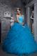 Cheap Price Sweetheart Azure Quinceanera Dress By Designer