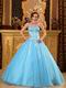 Sweet Heart Style Aqua Custom Made Quinceanera Dress Popular