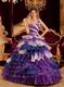 Purple One Shoulder Quinceanera Dress With Layers Ruffles Skirt