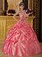 Classical Waltermelon Tafftea Quinceanera Dress With Halter Design Classical Waltermelon Tafftea Quinceanera Dress With Halter Design