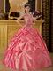 Classical Waltermelon Tafftea Quinceanera Dress With Halter Design