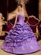 Dark Orchid Designer Quinceanera Dress With Applique