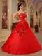 Stylish Side Handmade Flowers Trimed Quinceanera Dress