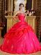 Inexpensive Floor Length Fuchsia Pretty Quinceanera Dress