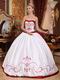 2018 Classical Style White Quinceanera Dress With Wine Red Details