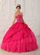 2014 Inexpensive Deep Pink Dress For Quinceanera Party