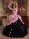 2014 New Arriving Pink Quinceanera With Black Applique