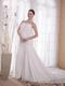Ruched Chapel Train Lace Up Back Wedding Outfits Bridal Dress